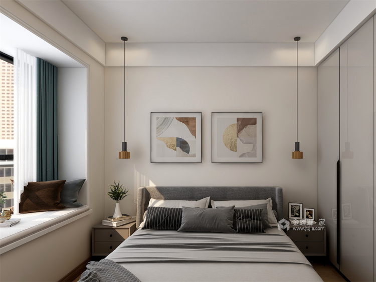 115平水漾花城现代风格-卧室效果图及设计说明