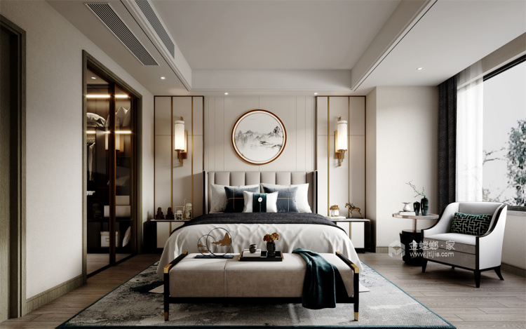 118平国瑞熙墅新中式风格-卧室效果图及设计说明