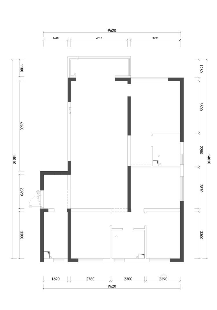 143平御湖宸院现代风格--浅艺-业主需求&原始结构图