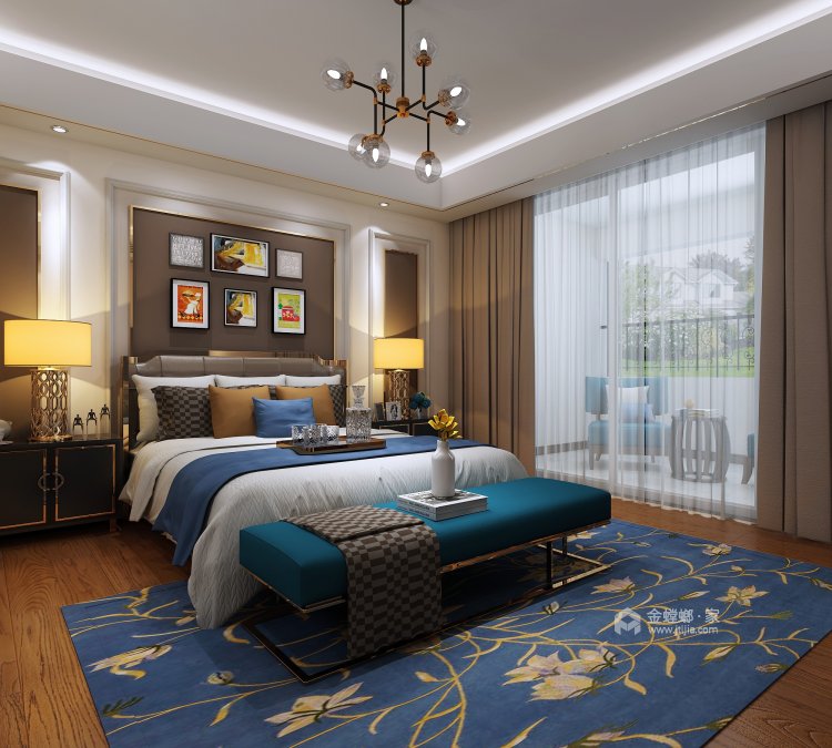 258平第一城现代风格-卧室效果图及设计说明