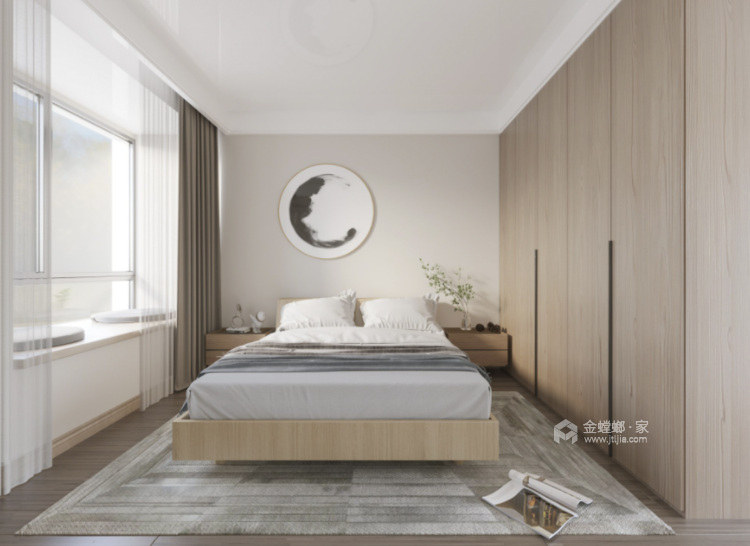 127平翰林缘日式风格-卧室效果图及设计说明