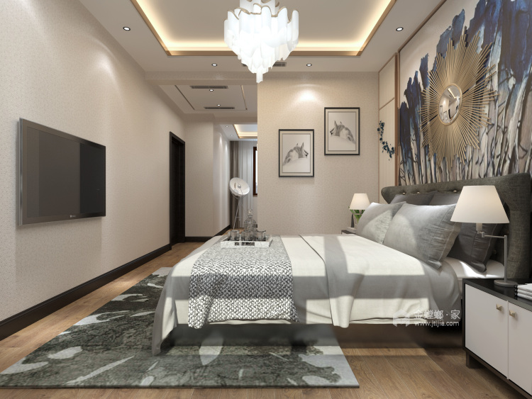 300平海诺首府现代风格-客厅效果图及设计说明