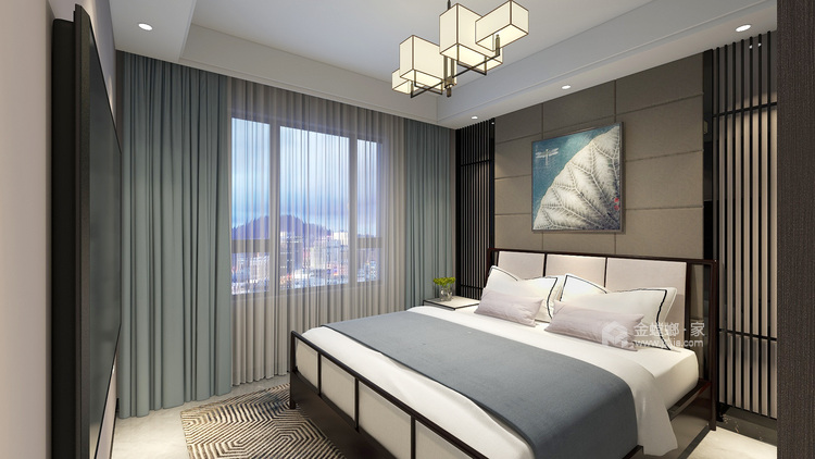 157平金水府新中式风格-卧室效果图及设计说明