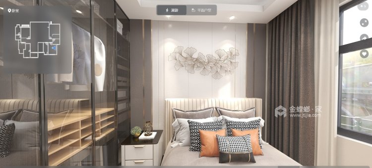 156平凯旋府新中式风格-卧室效果图及设计说明