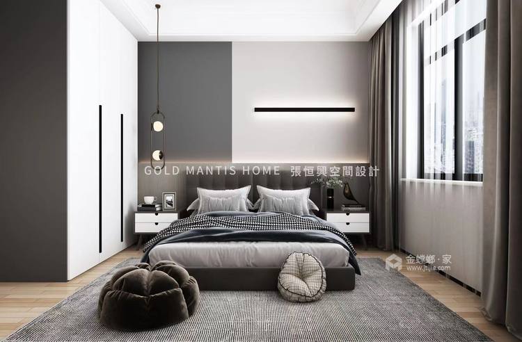 220平滨河左岸现代风格-卧室效果图及设计说明