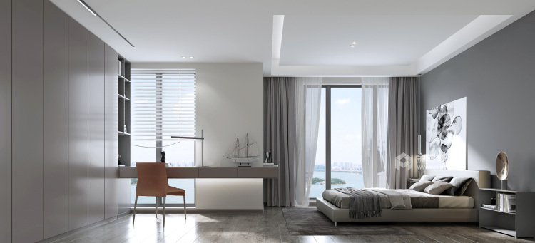301平苏州湾景苑现代风格-卧室效果图及设计说明