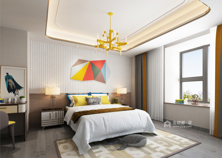 200平中航樾园新中式风格-卧室效果图及设计说明