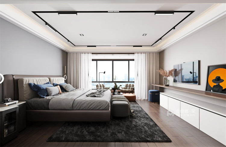 120平天通苑东一区新中式风格-简约不简单-卧室效果图及设计说明