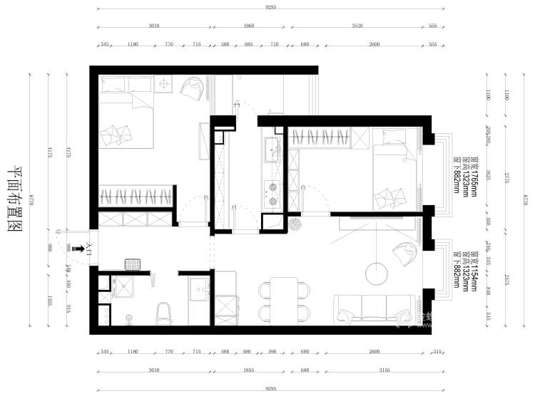73平广�渠家园现代风格-时光-平面设计图及设计说明