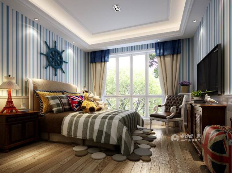 260平水岸清华新中式风格-卧室效果图及设计说明