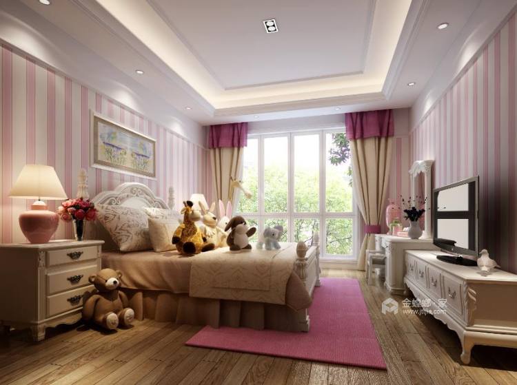 260平水岸清华新中式风格-卧室效果图及设计说明