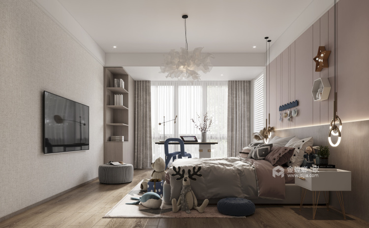 300平绿地晶萃现代风格-卧室效果图及设计说明