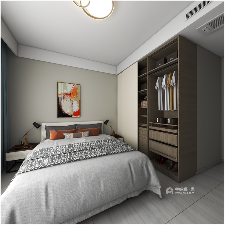145平高新首府现代风格-卧室效果图及设计说明