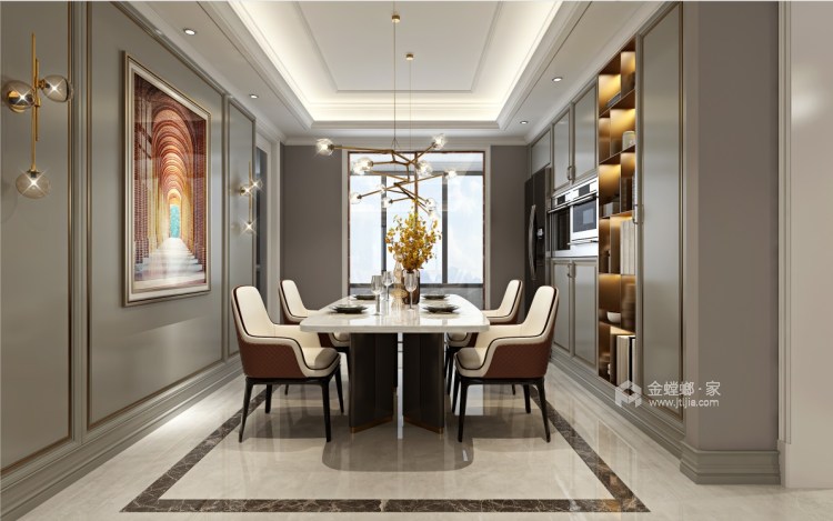 150平国熙台现代风格-餐厅效果图及设计说明