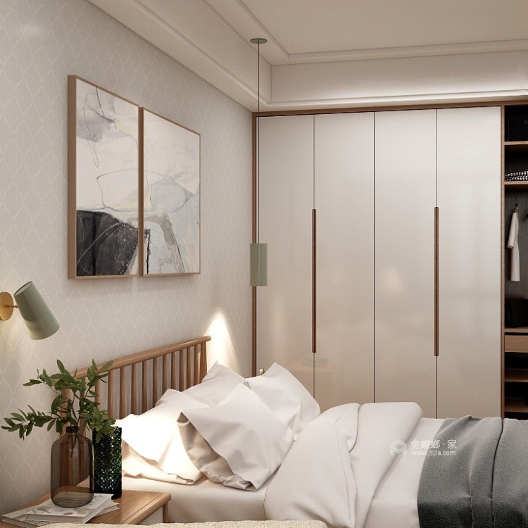 122平锦麟府北欧风格-卧室效果图及设计说明