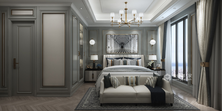 150平国熙台现代风格-卧室效果图及设计说明