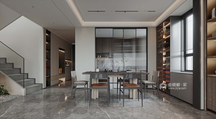 188平福星惠誉美术城现代风格-餐厅效果图及设计说明
