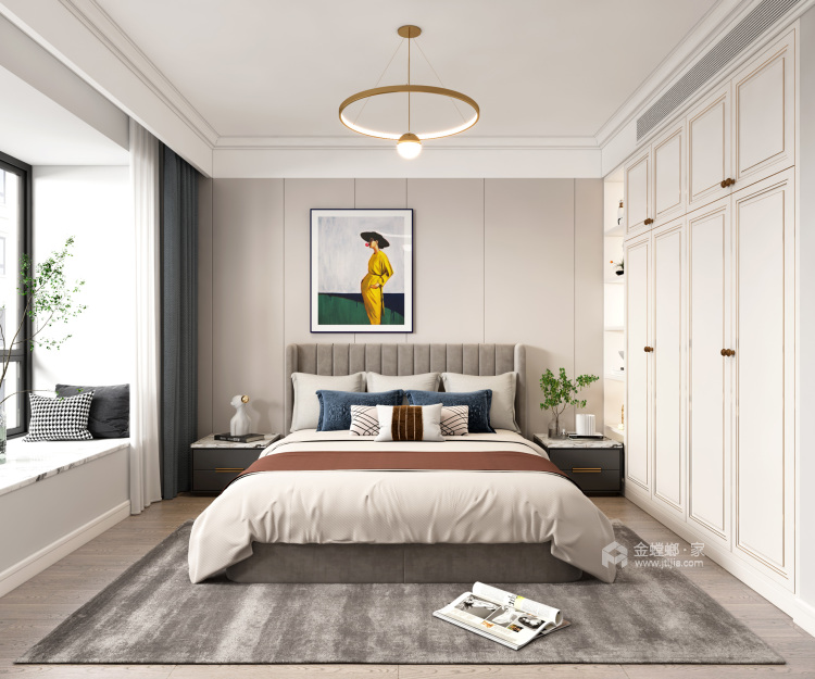 150平雅戈尔太阳城现代风格-卧室效果图及设计说明