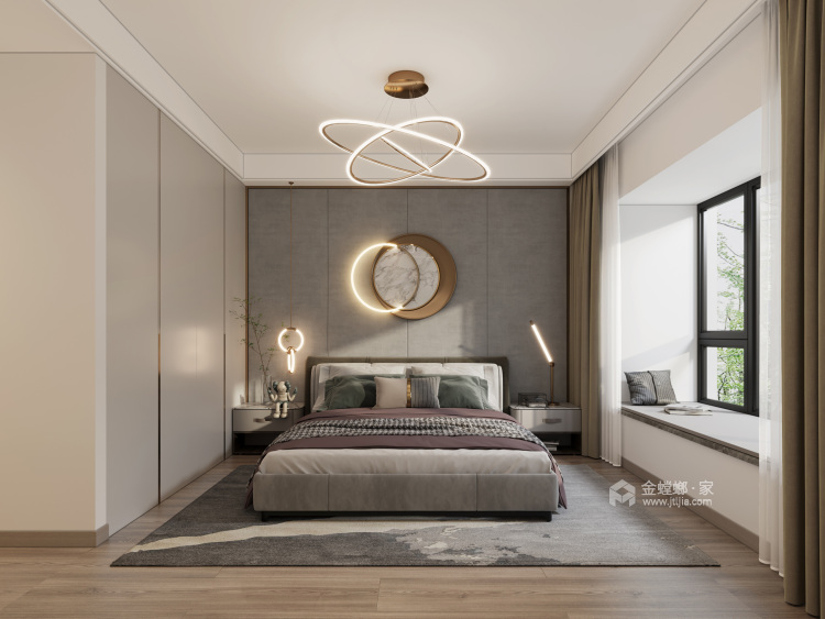 150平合景峰汇现代风格-卧室效果图及设计说明