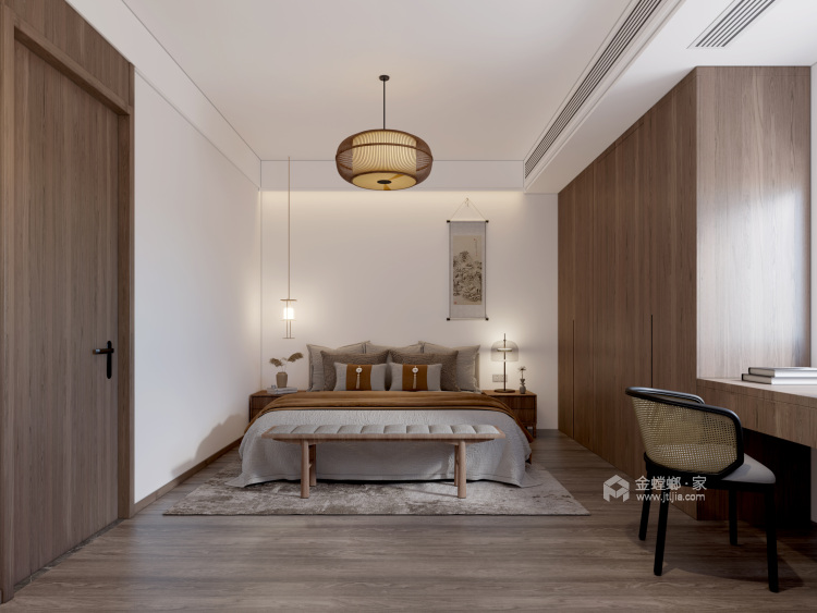 88平北五泾浜新中式风格-卧室效果图及设计说明