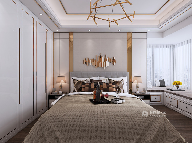 127平盛世年华现代风格-日出的那一刻-卧室效果图及设计说明