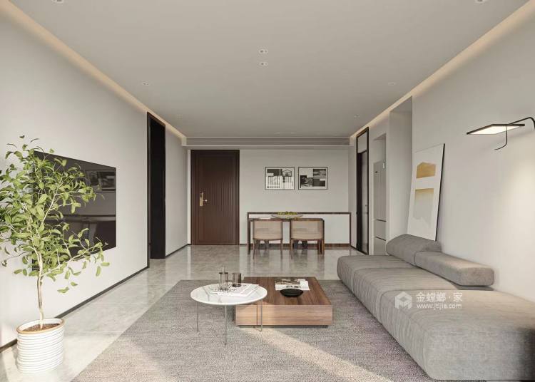 137平乐府兰庭现代风格-客厅效果图及设计说明