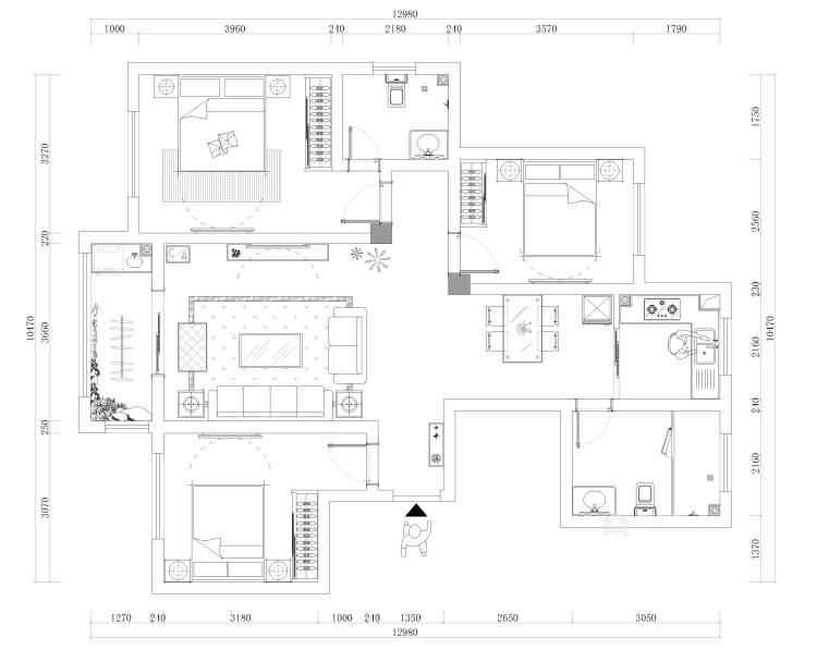 116平正商城泰园美式风格-平面设计图及设计说明