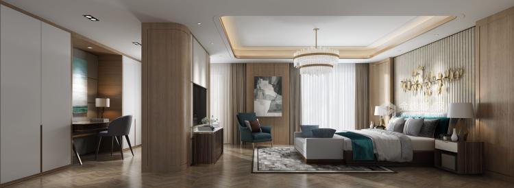 800平传麟湾现代风格-雅致于韵-卧室效果图及设计说明