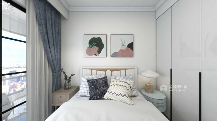 108平富力院士廷现代风格-卧室效果图及设计说明