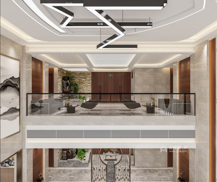1300平安徽迈明亚克力科技办公楼现代风格-空间效果图