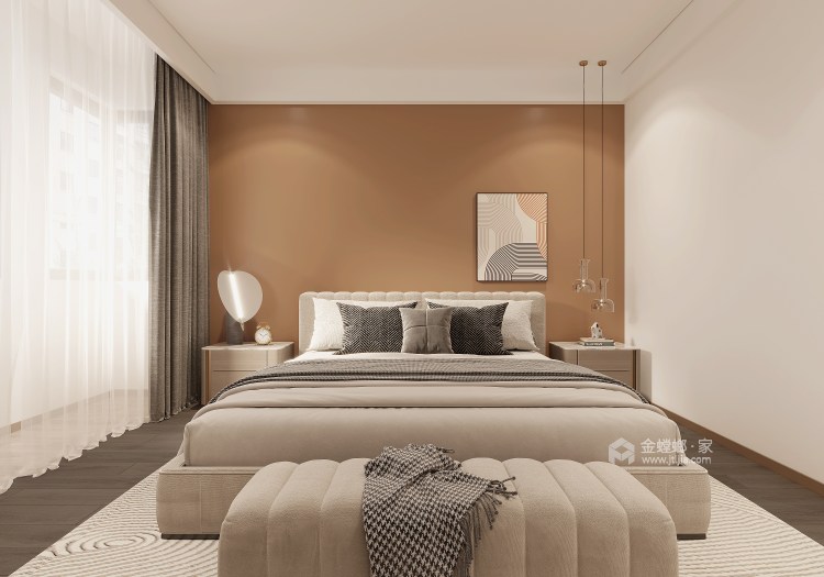 114平城东一号现代风格-卧室效果图及设计说明