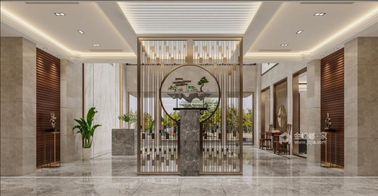 1300平安徽迈明亚克力科技办公楼现代风格-客厅效果图及设计说明