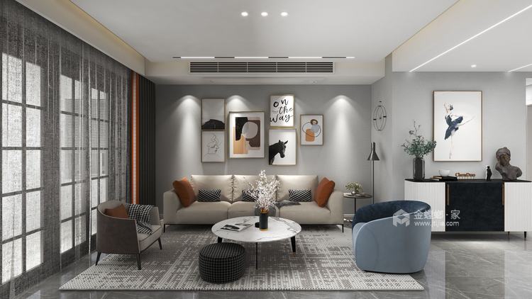 118平公园首府现代风格-卧室效果图及设计说明