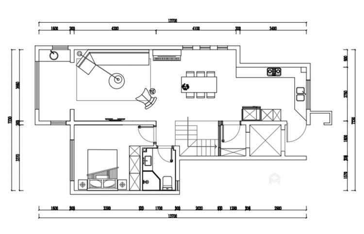 196平鲁能公馆法式风格-平面设计图及设计说明