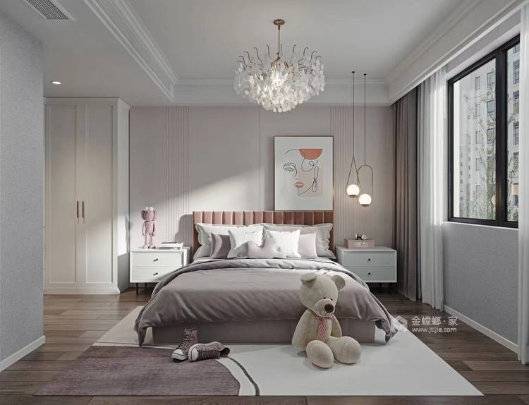 112平幸福学府现代风格-卧室效果图及设计说明