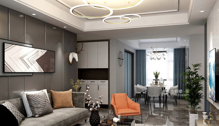 120平国瑞熙墅现代风格-静静享受家庭的温暖-餐厅效果图及设计说明