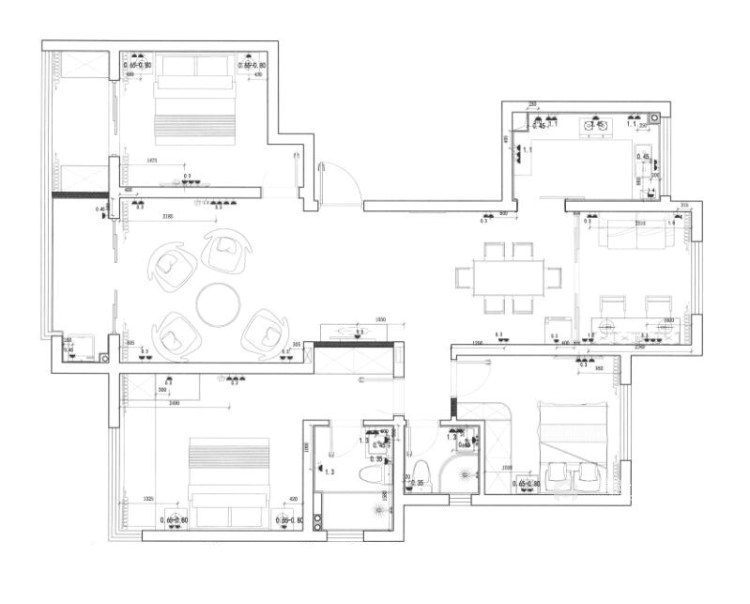 120平国瑞熙墅现代风格-静静享受家庭的温暖-平面设计图及设计说明