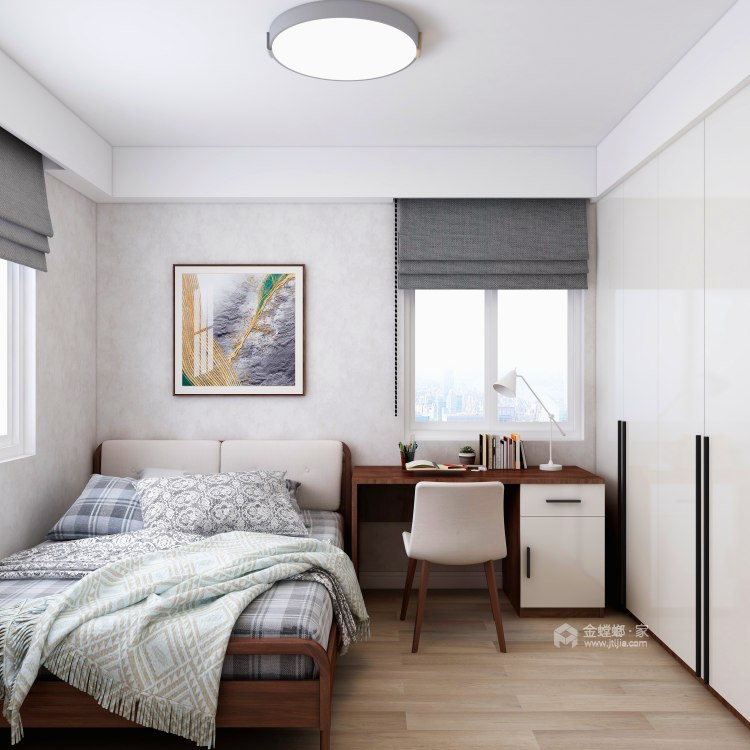 90平太湖汇景现代风格-爱上慵懒的放松空间-卧室效果图及设计说明