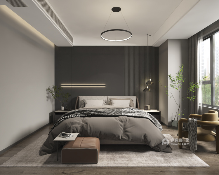 132平阳光城翡丽湾现代风格-卧室效果图及设计说明