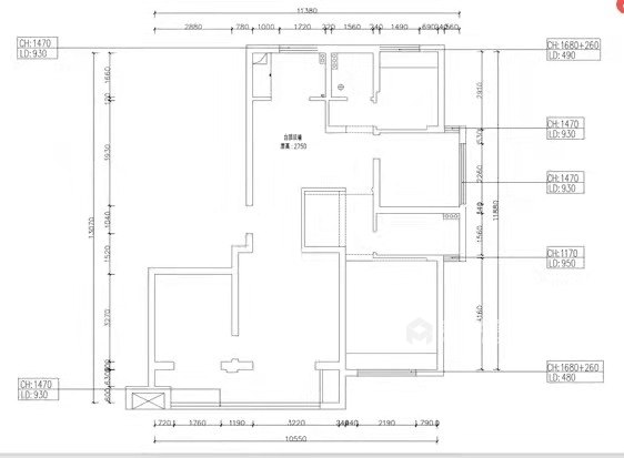140平绿城玫瑰园现代风格-业主需求&原始结构图