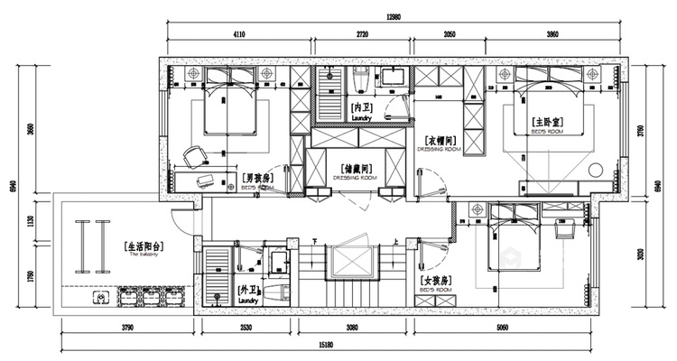360平长风别墅现代风格-平面设计图及设计说明