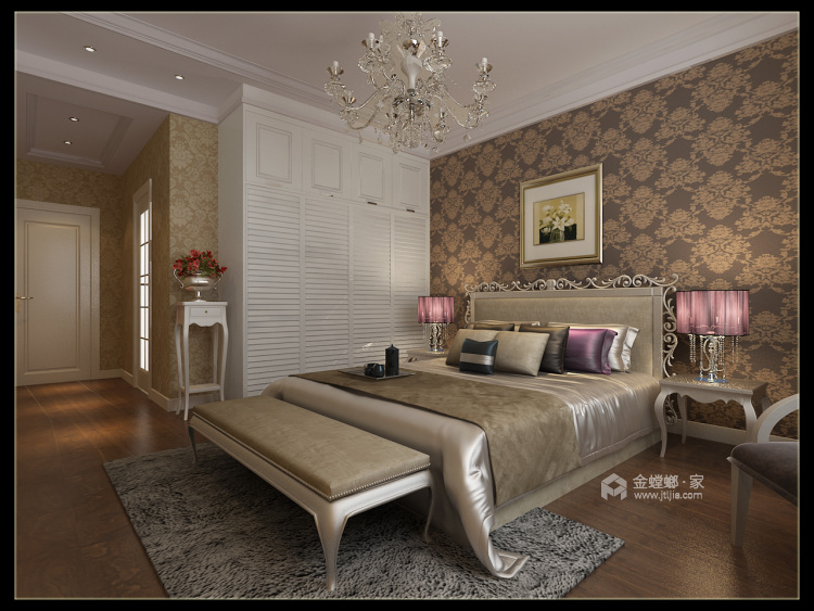 105平升龙城简欧风格-卧室效果图及设计说明