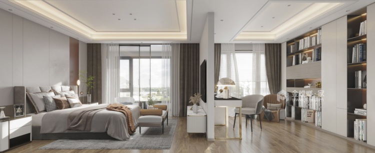 360平长风别墅现代风格-卧室效果图及设计说明