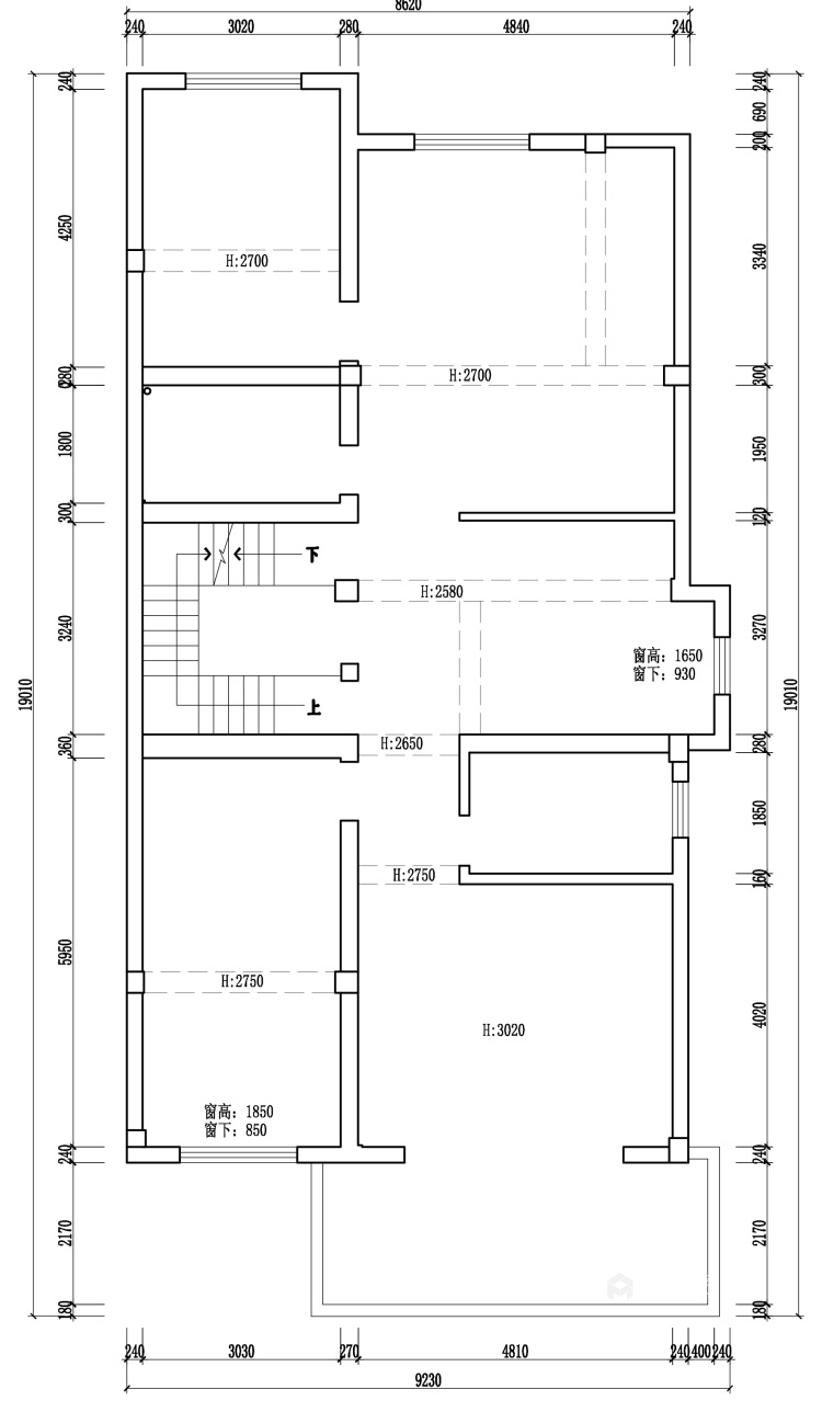 450平锦宸国际花园现代风格-业主需求&原始结构图