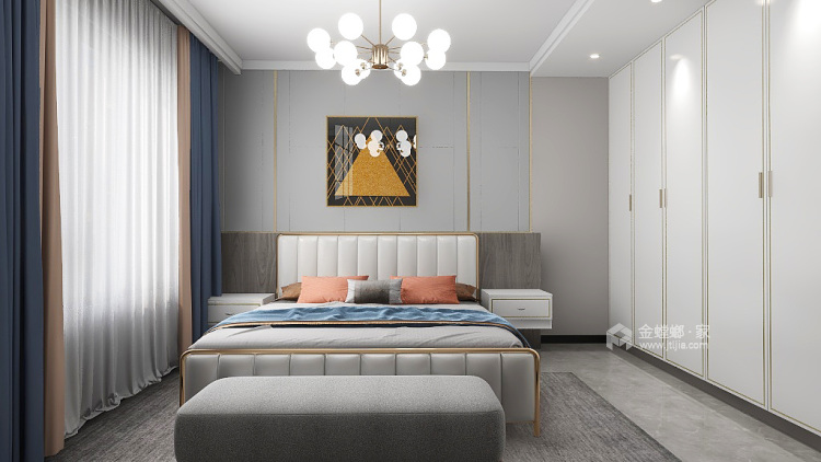 142平东方悦现代风格-展现不一样的美-卧室效果图及设计说明