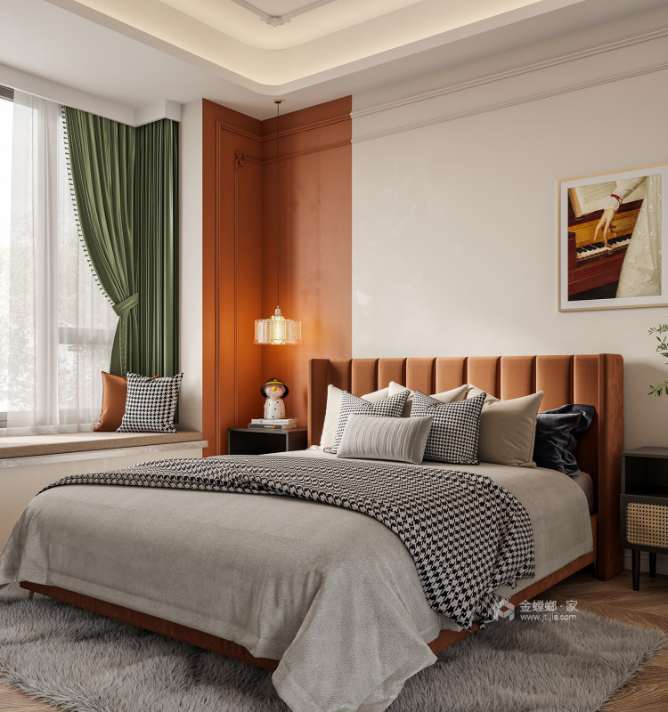 125平中南雅苑法式风格-卧室效果图及设计说明