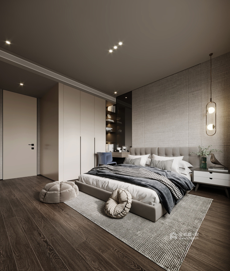 240平榕湖世家现代风格-卧室效果图及设计说明