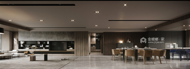 240平榕湖世家现代风格-客厅效果图及设计说明