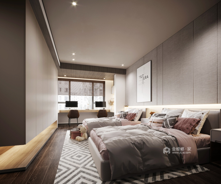 240平榕湖世家现代风格-卧室效果图及设计说明