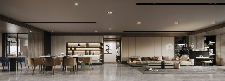 240平榕湖世家现代风格-客厅效果图及设计说明